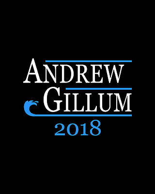 Blue Wall Art featuring the digital art Andrew Gillum Blue Wave 2018 Florida by Flippin Sweet Gear
