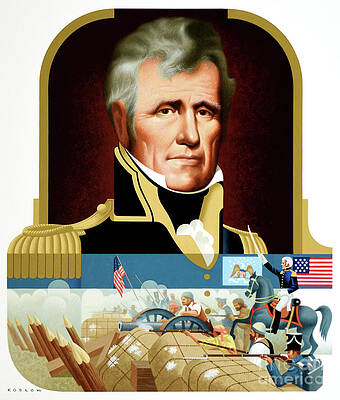 Portrait Painting - Andrew Jackson by Howard Koslow