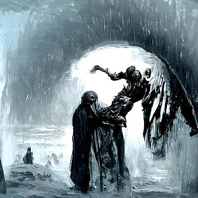 Wall Art featuring the digital art Angel Of Death by Annalisa Rivera-Franz