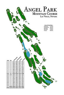 Nevada Wall Art featuring the digital art Angel Park - Mountain Course by Flop Shot Studio