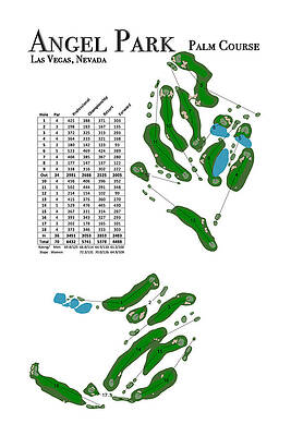 Nevada Wall Art featuring the digital art Angel Park - Palm Course by Flop Shot Studio