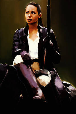 Woman Digital Art - Angelina Jolie's Authority by Gradify Creations