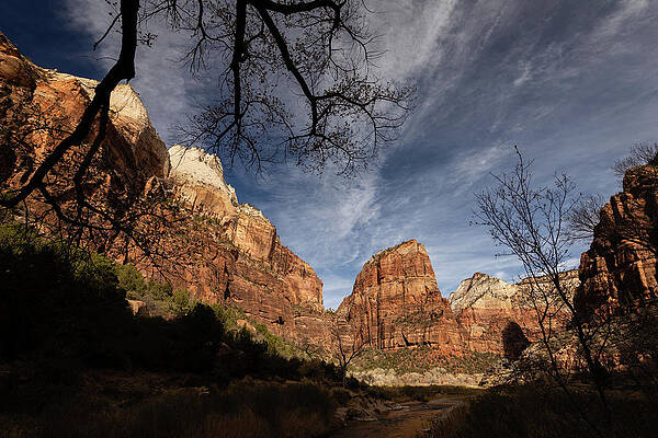 Desert Photograph - Angels Landings And Virgin River 3 by Craig A Walker