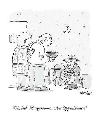 Halloween Wall Art featuring the drawing Another Oppenheimer by Mark Thompson