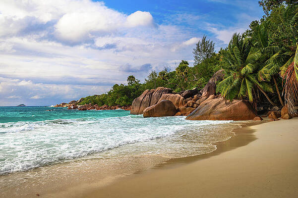 Summer Wall Art featuring the photograph Anse Lazio Beach At The Praslin Island, Seychelles by Miroslav Liska
