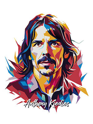 Vibrant Wall Art featuring the digital art Anthony Kiedies #3 In WPAP Pop Art by Vector Artnesia