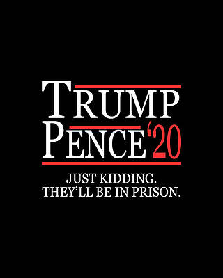 Kid Digital Art - Anti-Trump Pence 2020 Just Kidding by Flippin Sweet Gear