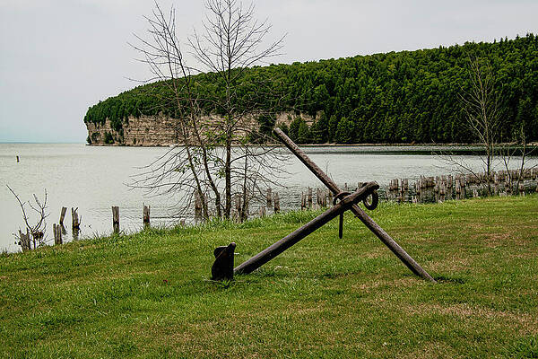 Michigan Photograph - Antique Anchor by Vi Ray