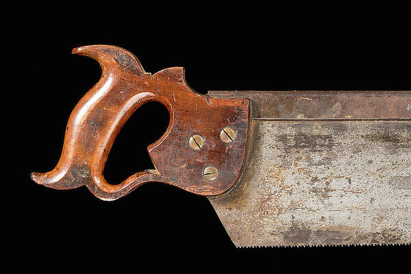 Wall Art featuring the photograph Antique Back Saw by Steven Nelson