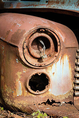 Wall Art featuring the photograph Antique Car Fender Missing Headlight by Craig A Walker