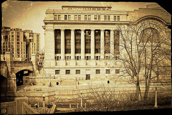 Wall Art featuring the photograph Antique Central Train Station Building In Ottawa by Tatiana Travelways