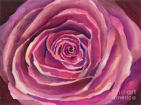 Wall Art featuring the painting Antique Rose by Lois Blasberg
