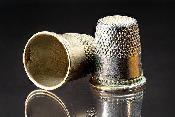 Photograph - Antique Thimbles by Steven Nelson
