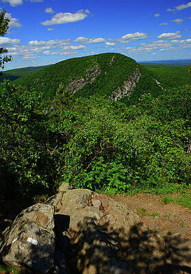Wall Art featuring the photograph Appalachian Trail Blaze And Mount Tammany 3 by Raymond Salani III