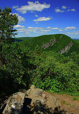 Wall Art featuring the photograph Appalachian Trail Blaze And Mount Tammany by Raymond Salani III
