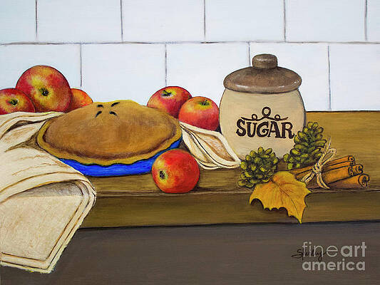 Painting - Apple Pie Kitchen by Shirley Dutchkowski