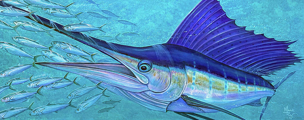 Sailfish Underwater Chase Print