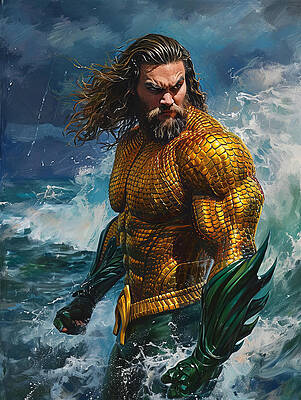 Portrait Painting - Aquaman by Land of Dreams