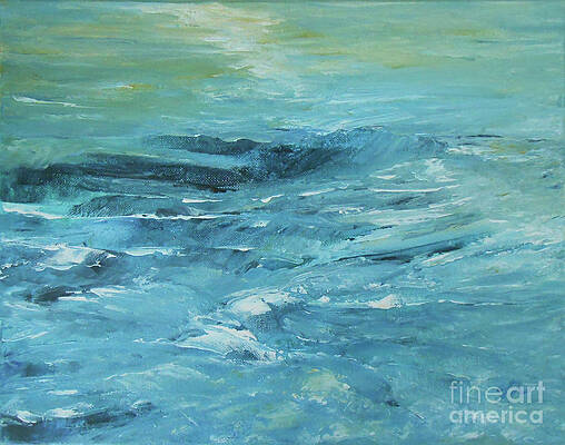 Sea Painting - Aquamarine - Water Of The Sea by Jane See