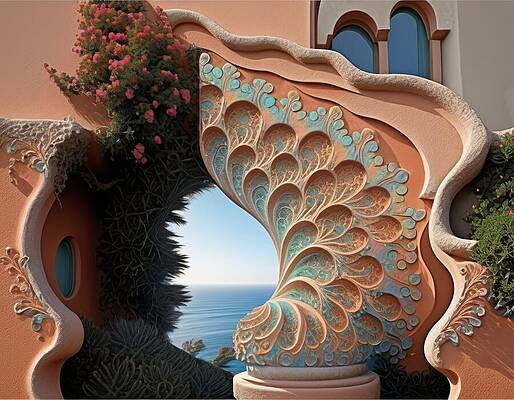 Architecture Wall Art featuring the digital art Architecture For Gardens by Eris And AI