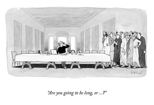 Alone Drawing - Are You Going To Be Long? by Will McPhail