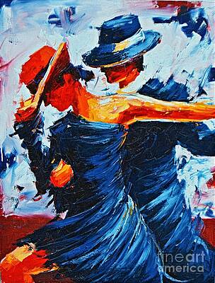 Wall Art featuring the digital art Argentine Tango by Antonios Valamontes
