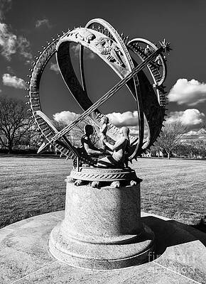 Wall Art featuring the photograph Armillary Sphere At The Phillips Academy Campus, Andover, Massachusetts by Eric Killorin