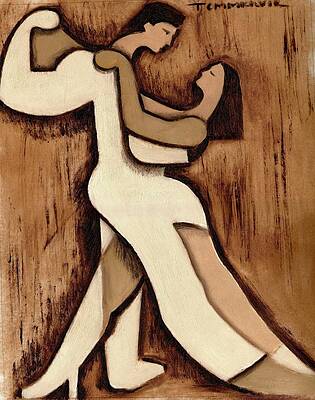 Love Painting - Modern Ballroom Dancers by Tommervik