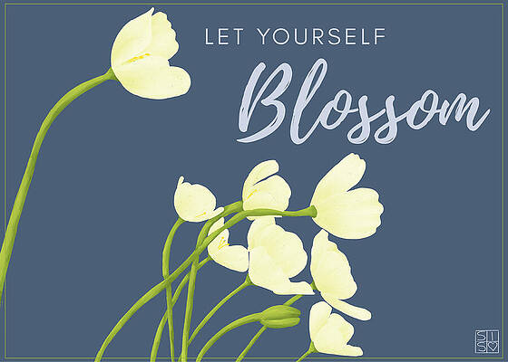 Flower Wall Art featuring the digital art Artic Poppies - Let Yourself Blossom by Snow Iris Studio