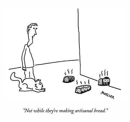 Baking Drawing - Artisnal Bread by Peter Mueller