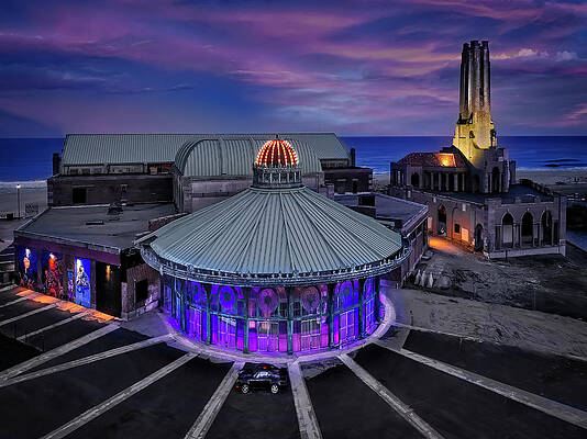 Asbury Park Carousel Aerial Nj Print