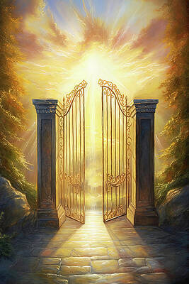 Scenic Wall Art featuring the painting Ascending To The Gates Of Heaven, 12 by AM FineArtPrints