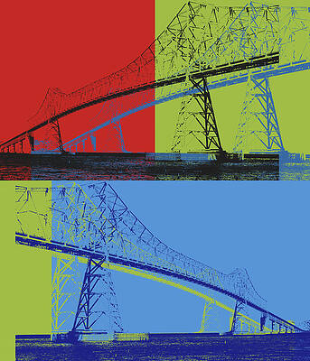 Colorful Bridge Montage Wall Art