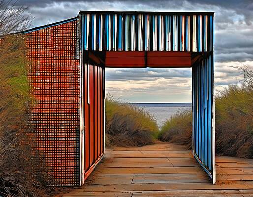 Sky Digital Art - At The Abandoned Amusement Park by Eris And AI