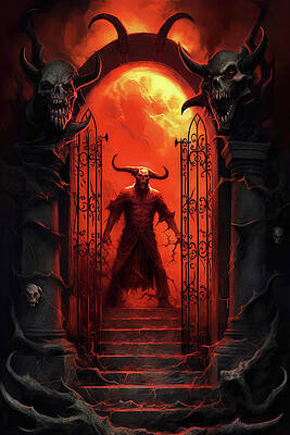 Mysterious Painting - At The Gates Of Hell, 14 by AM FineArtPrints