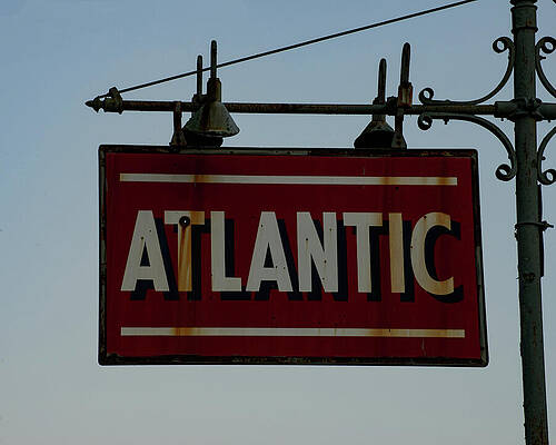 Wall Art featuring the photograph Atlantic Gas Antique Sign by Flees Photos