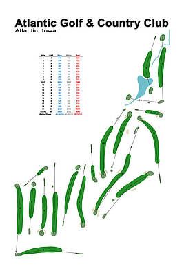 Golf Wall Art featuring the digital art Atlantic Golf And Country Club by Flop Shot Studio