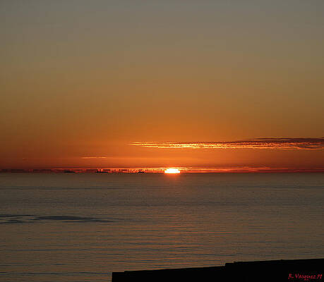 Sky Wall Art featuring the photograph Atlantic Sunrise VA Beach Virginia by Rene Vasquez