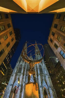 Wall Art featuring the photograph Atlas Man And St Patricks by Susan Candelario