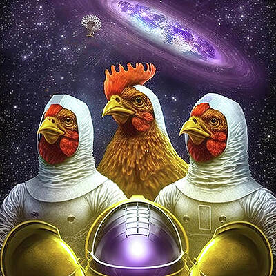 Atomic Chickens In Outer Space 3 by Ron Weathers