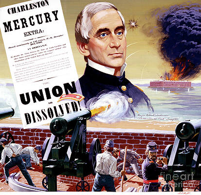 Attack On Fort Sumpter Print