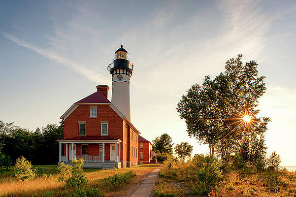 Summer Photograph - Au Sable Point Light Station by Michael Collins