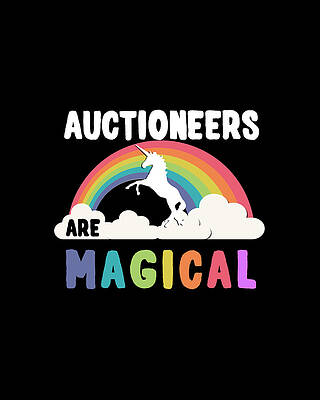 Happy Wall Art featuring the digital art Auctioneers Are Magical by Flippin Sweet Gear