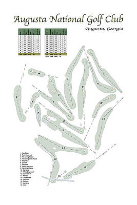 Golf Wall Art featuring the digital art Augusta National Golf Club by Flop Shot Studio