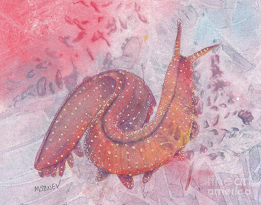Wall Art featuring the painting Australian Velvet Worm by Marie Stone-van Vuuren