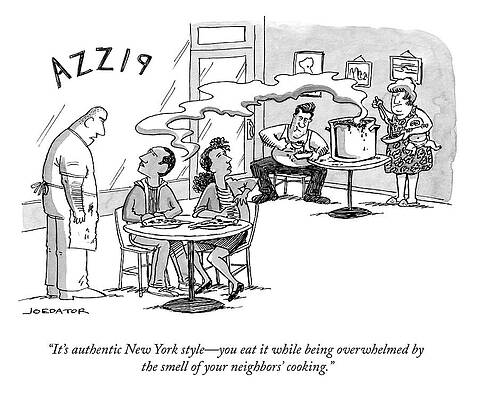 Cooking Drawing - Authentic New York Style by Joe Dator