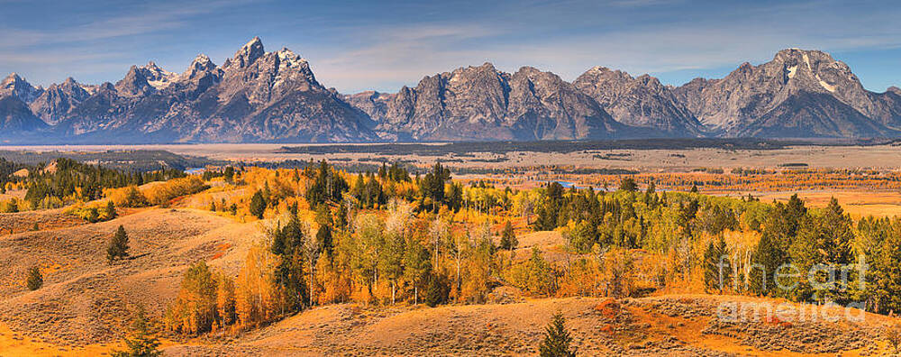 Wall Art featuring the photograph Autumn Aspens In The Teton Valley by Adam Jewell