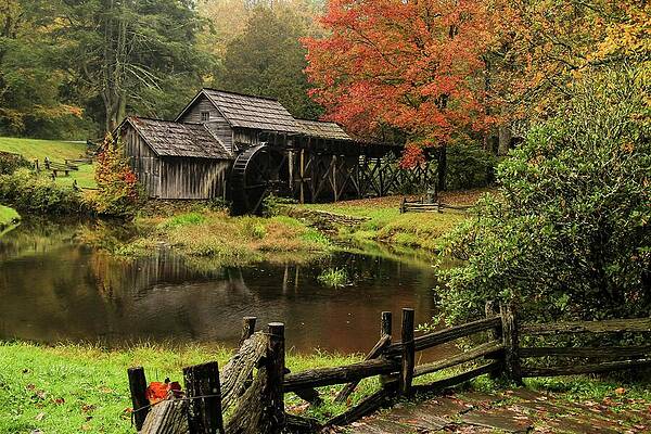 Nature Photograph - Autumn At Mabry Mill by Deb Beausoleil
