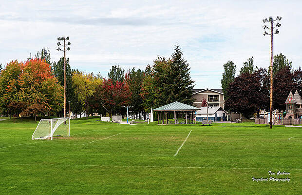 Fall Wall Art featuring the photograph Autumn At Storvik Playground by Tom Cochran