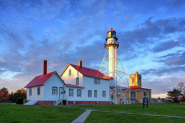 Fall Wall Art featuring the photograph Autumn At The Whitefish Point Lighthouse by Michael Collins